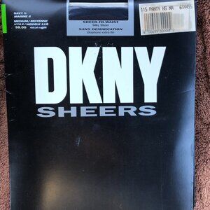 Vintage Donna Karan Dkny Sheers Hosiery Pantyhose NAVY II 115 Sz M NWT Lot 2